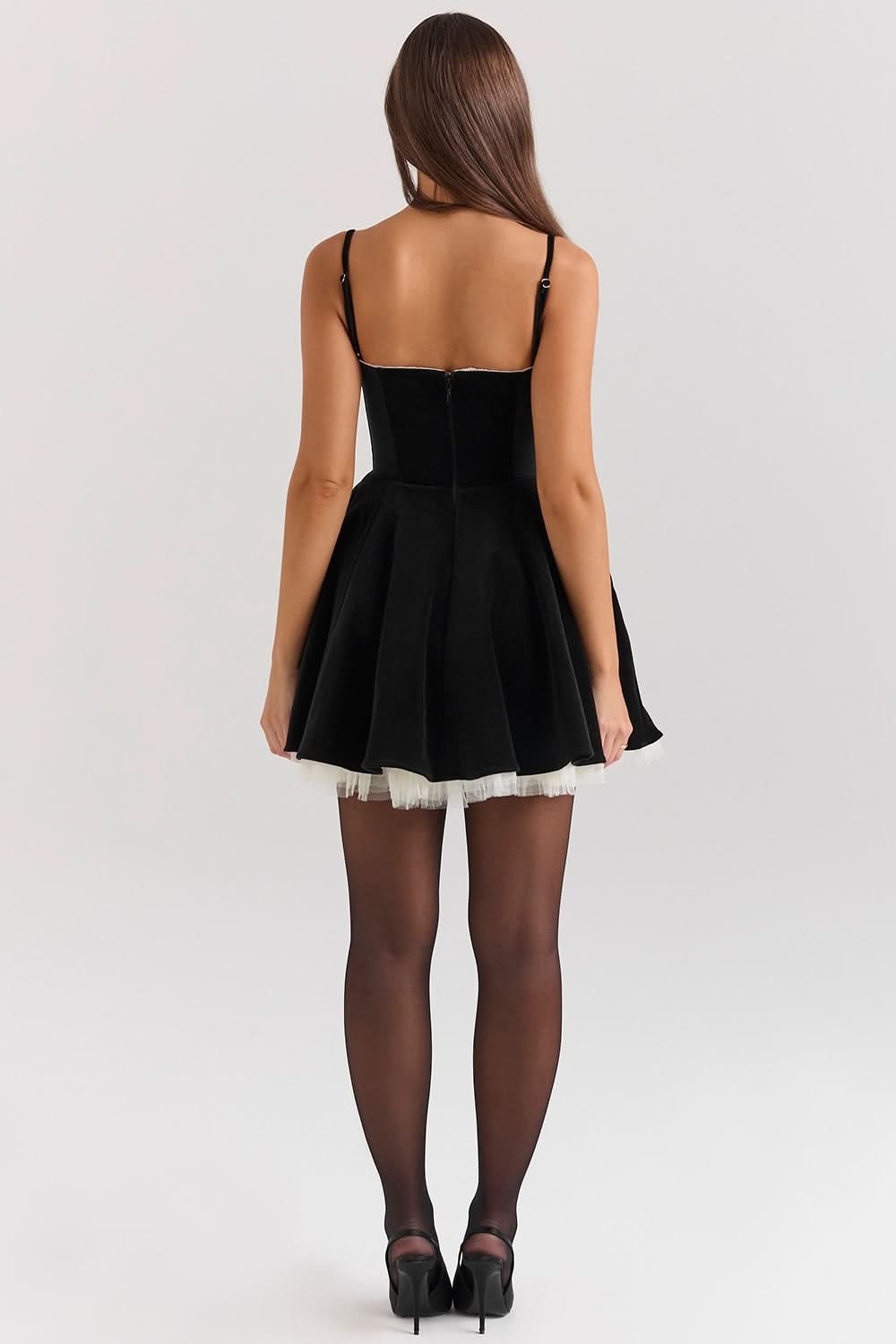 Selica Velvet Mini Dress - View 8