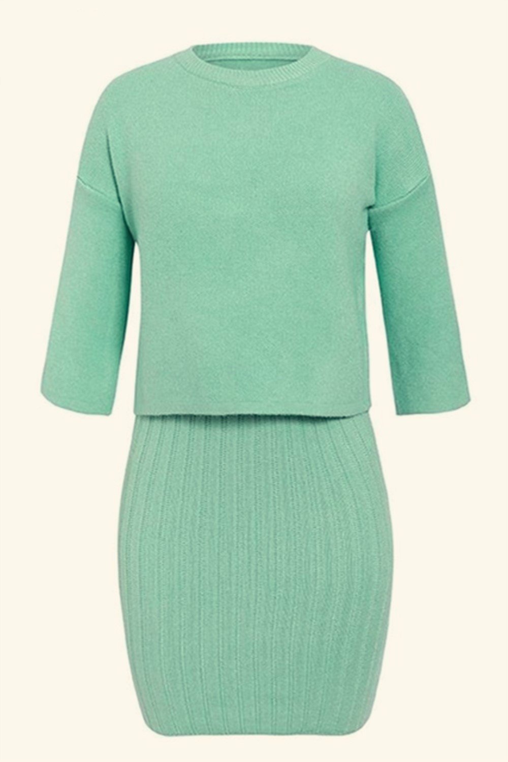 RadyRin In My Sights Cozy Two-Piece Sweater Dress Set