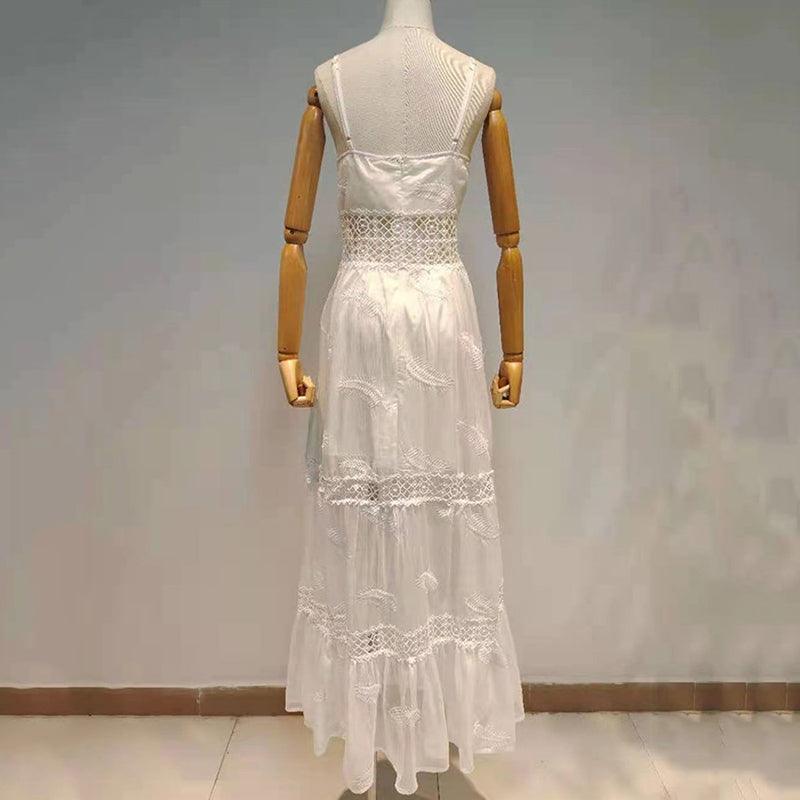 KittenAlarm - Isabelle Spaghetti Strap V Neck Maxi Dress