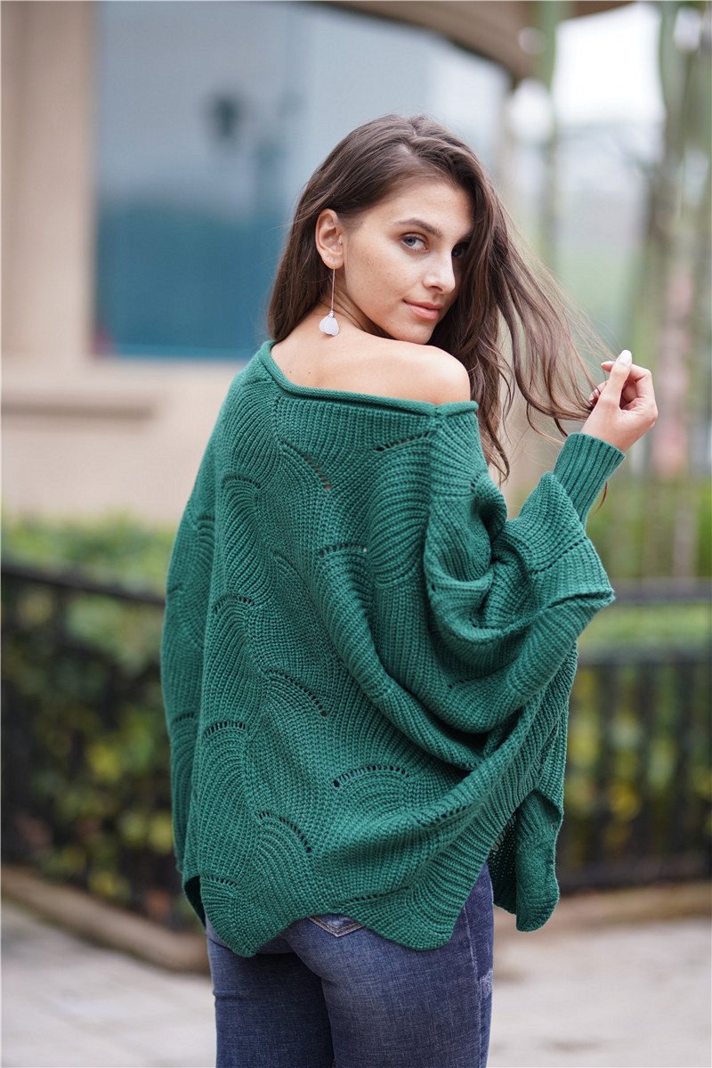RadyRin It All Works Out Knit Sweater in Elegant Green