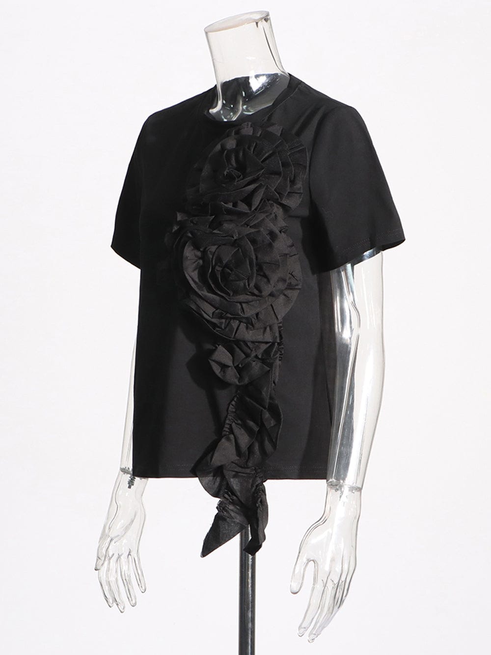 Appliques Folds Top - Fashionpara