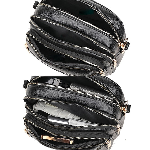 Leather Bag Dome Crossbody Shoulder PU