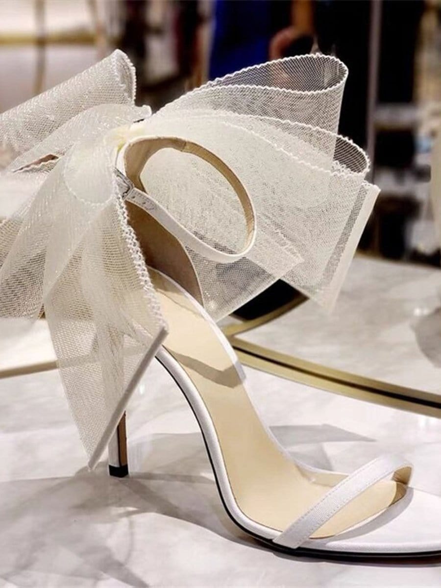 Jade Big Butterfly Knot Heel - Fashion Pov