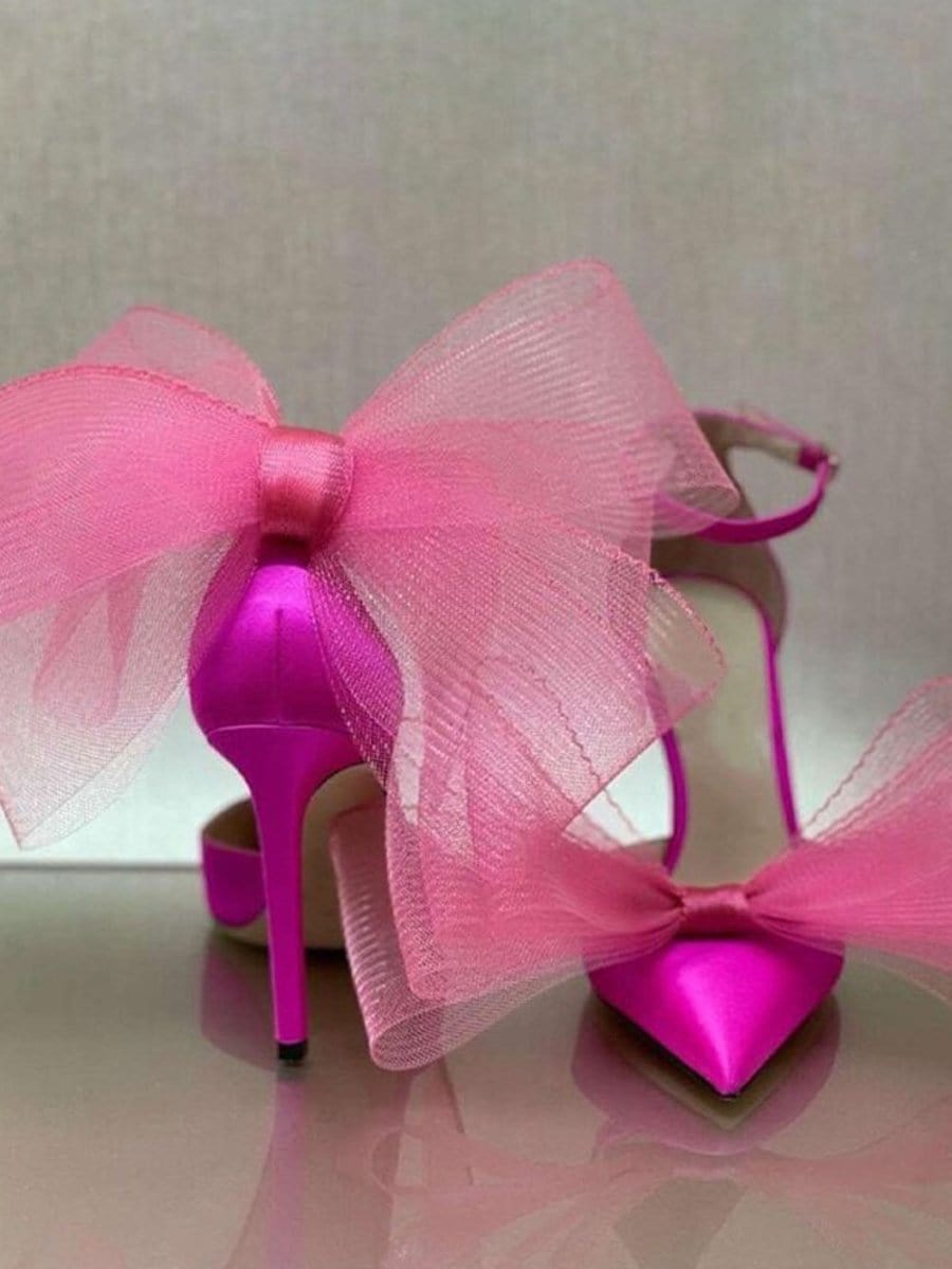 Jade Big Butterfly Knot Heel - Fashion Pov