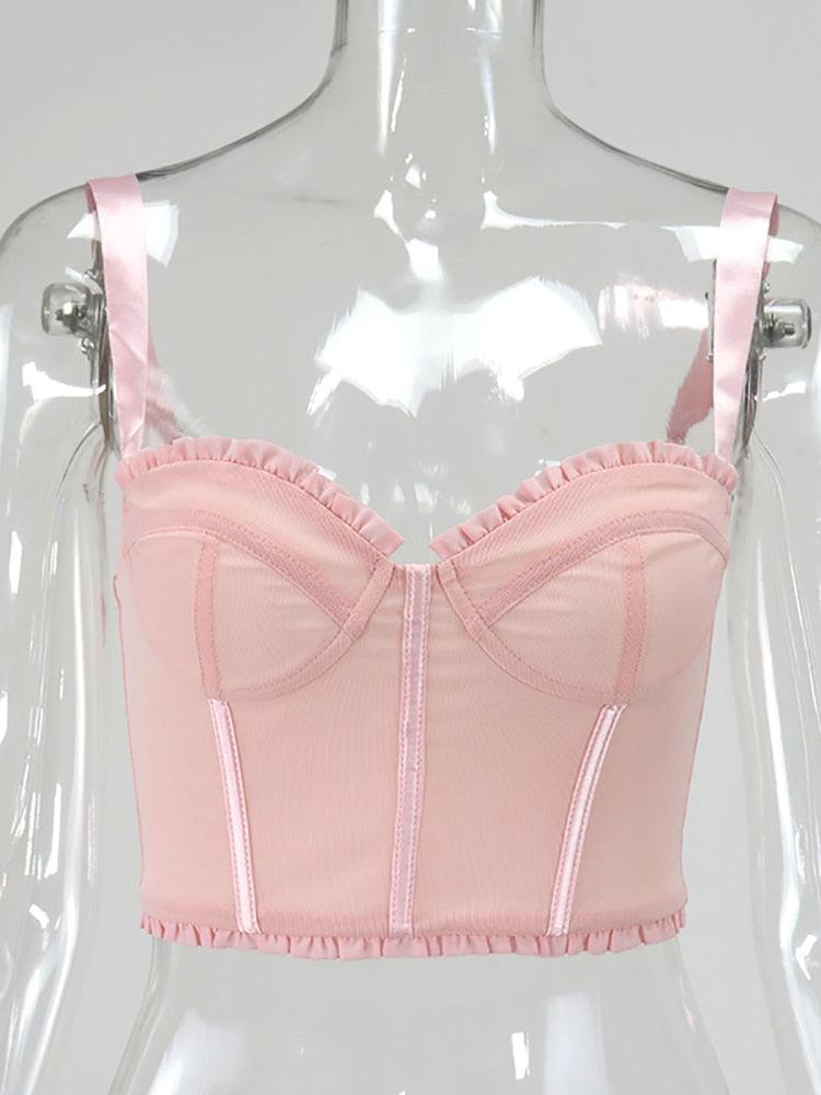 KittenAlarm - Jaliev Underwired Cropped Tank Top