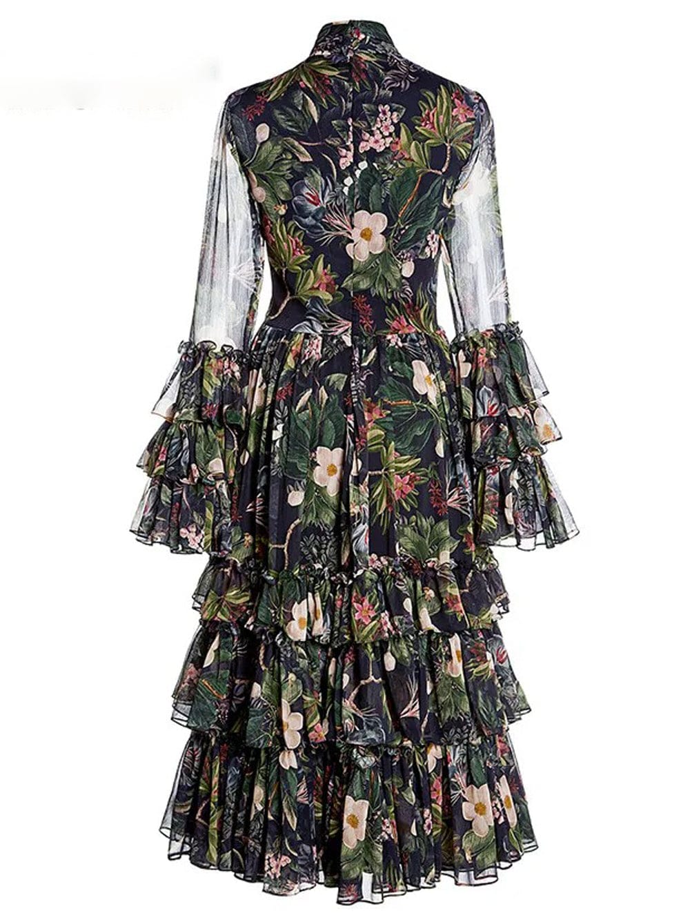 Ruffle Midi Dress - Fashionpara