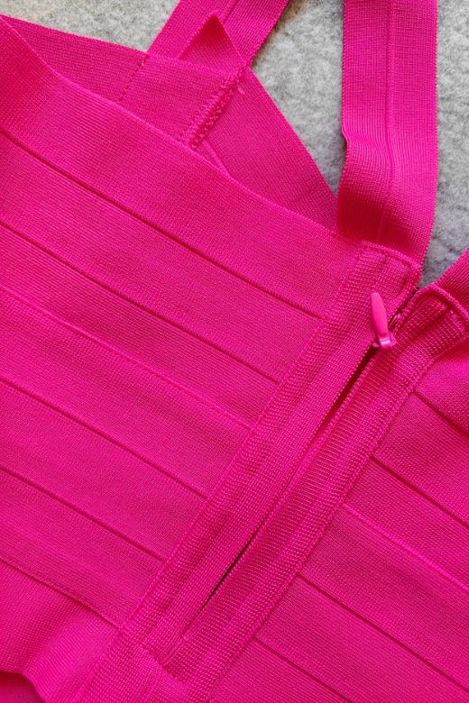 Jay Bandage Crop Top - Hot Pink - Fashionpara