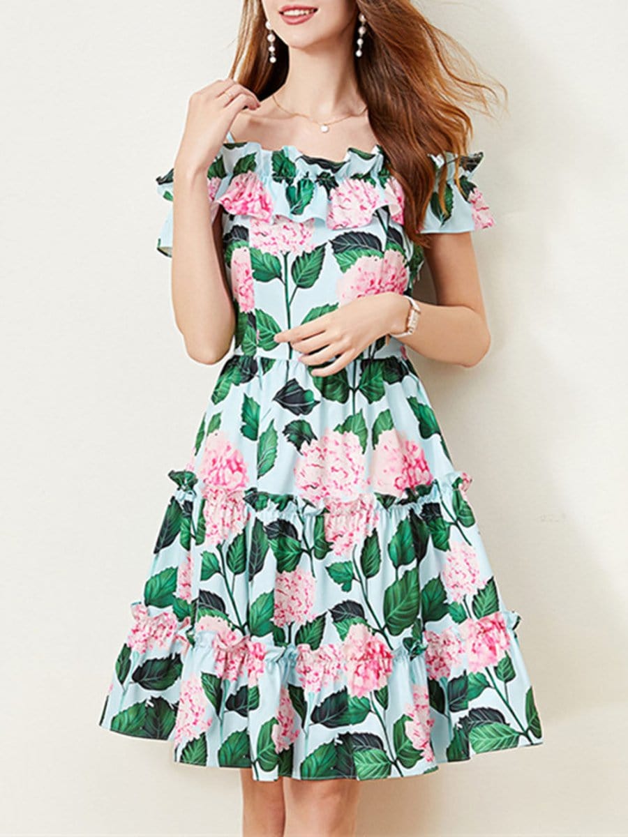 Floral Mini Dress - Fashionpara