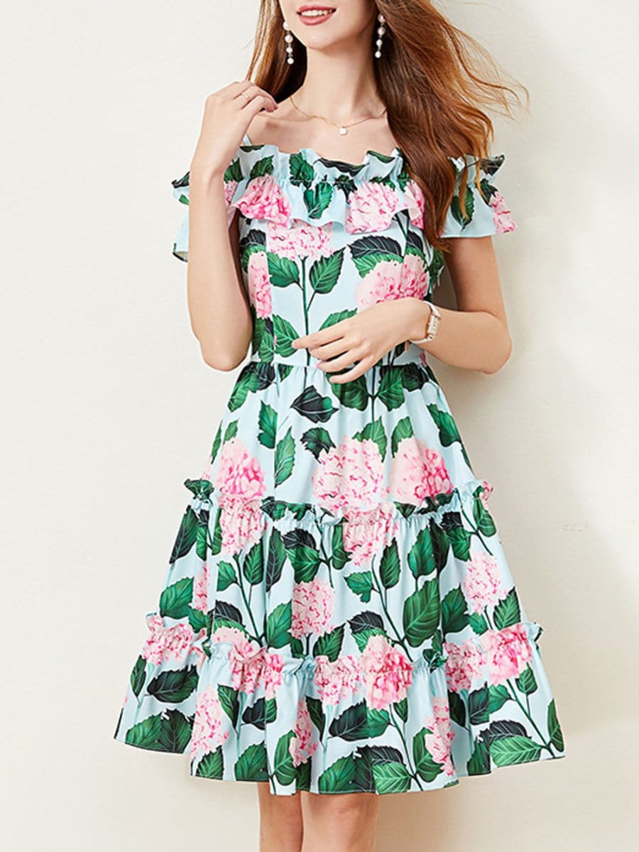 Floral Mini Dress - Fashionpara