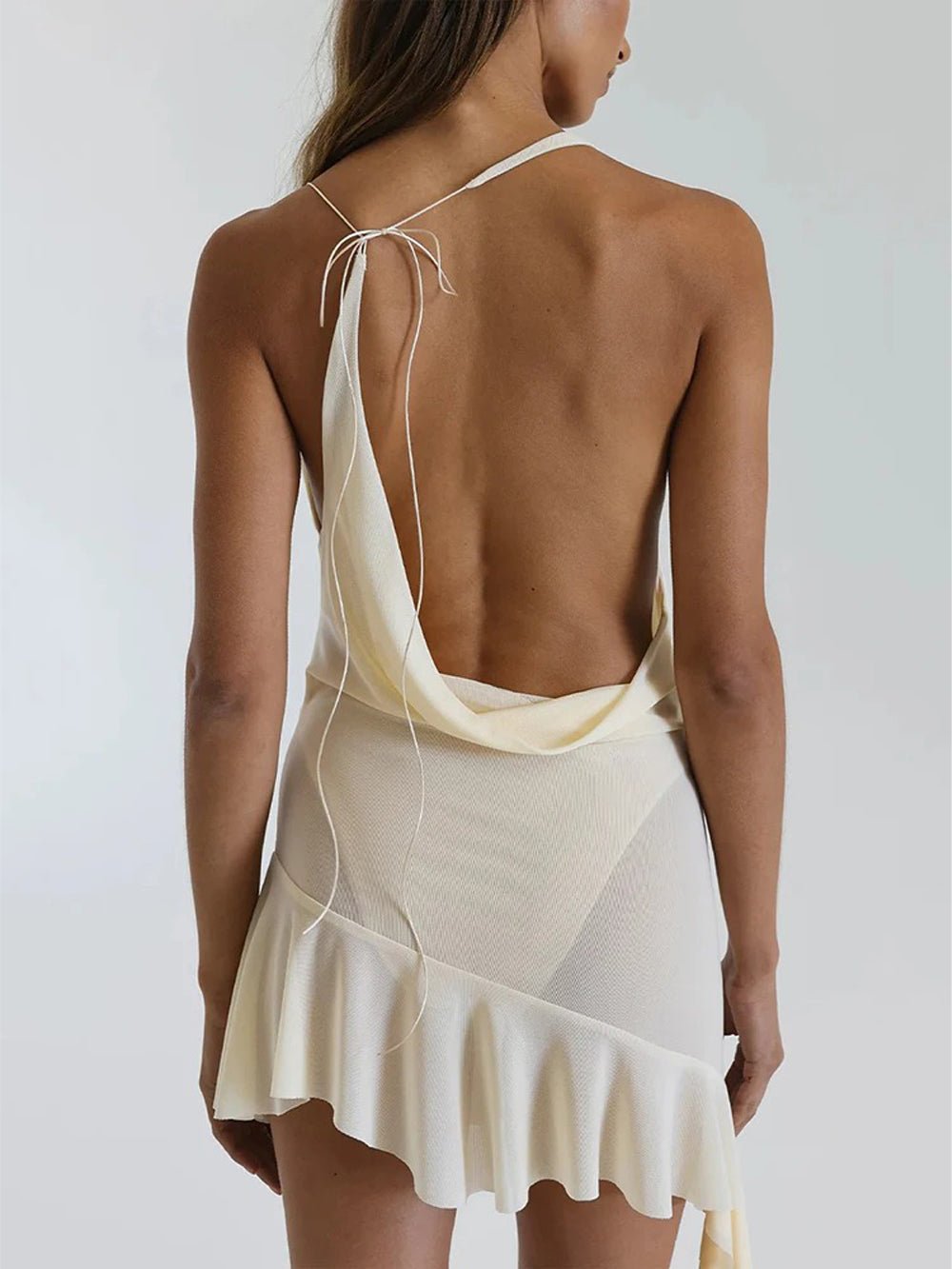 Backless Mini Dress - Fashionpara