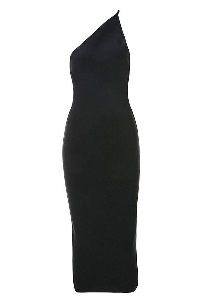 Joi Bodycon Midi Dress - Classic Black - Fashionpara