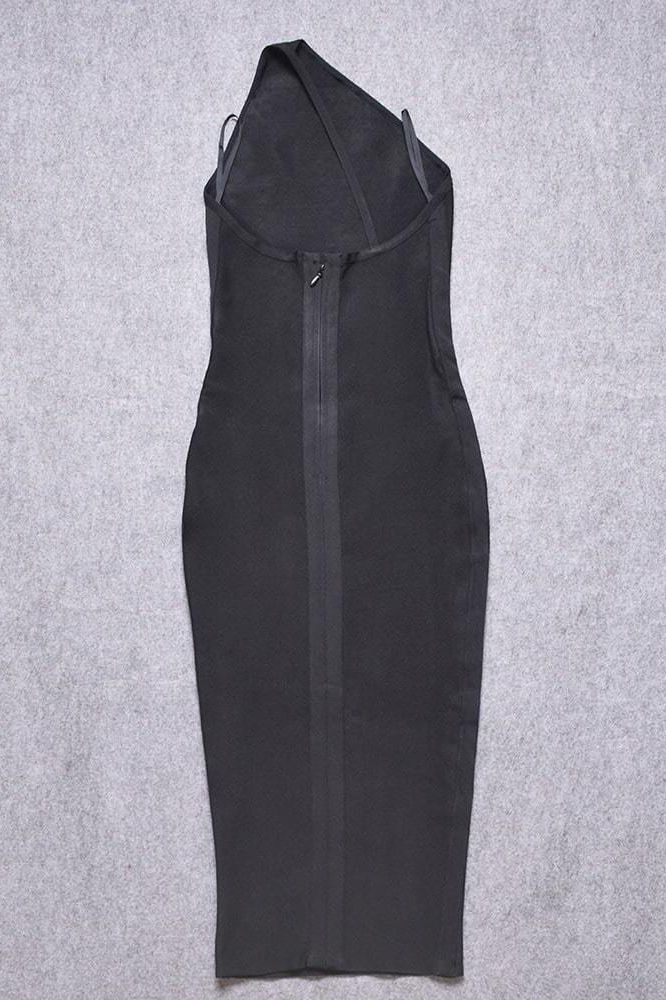 Joi Bodycon Midi Dress - Classic Black - Fashionpara