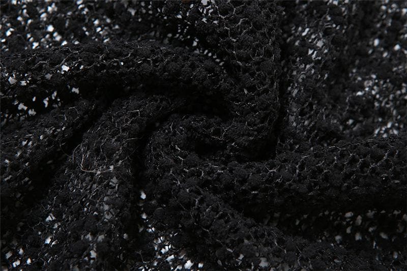Textured glitter off shoulder long sleeve see through maxi dress - View 7