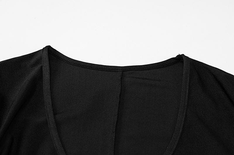 Scoop Neck Long Sleeve Ruched Rosette Bodycon Mini Dress - View 5