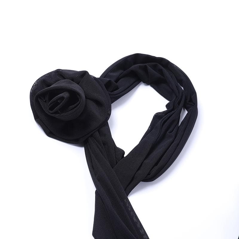 One Shoulder Rosette Tie Bodycon Maxi Dress - View 6