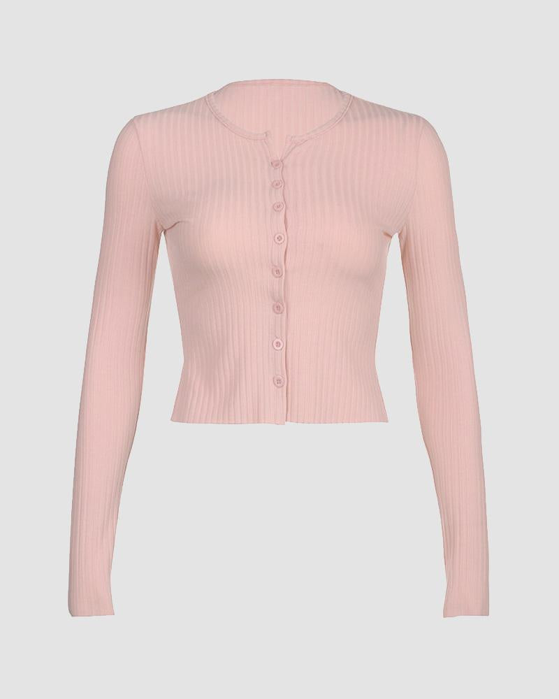 Eversong Ribbed Cardigan - Fashionpara