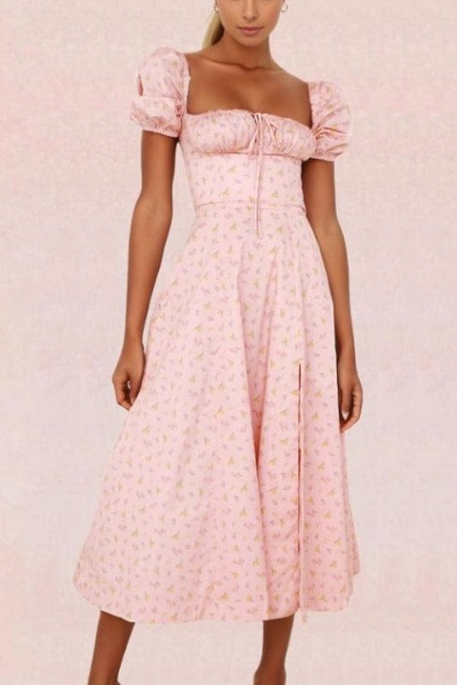 Kaia Bodycon Day Midi Dress - Dusty Pink - Fashionpara