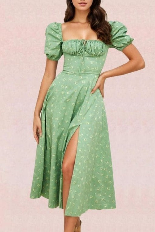 Kaia Bodycon Day Midi Dress - Mint Green - Fashionpara