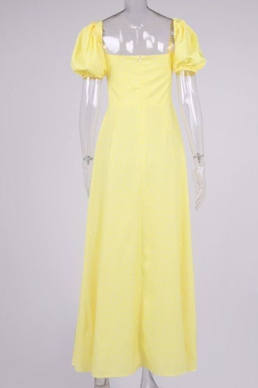 Kaia Bodycon Day Midi Dress - Sun Yellow - Fashionpara