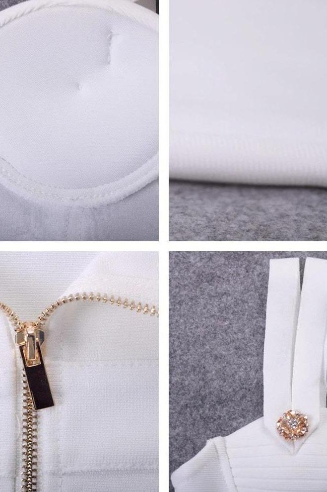 Kate Bandage Dress - Pearl White - Fashionpara