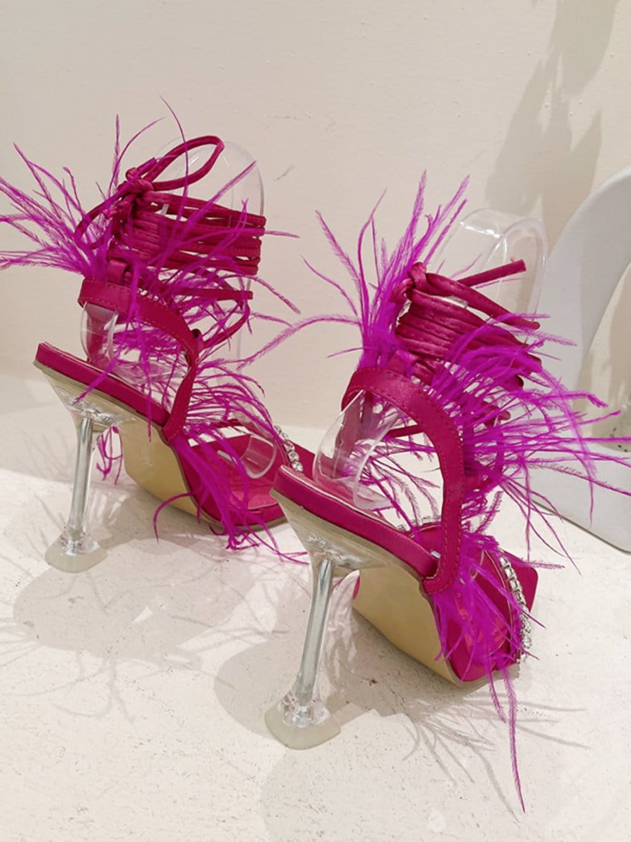 Rhinestone Feather Toe