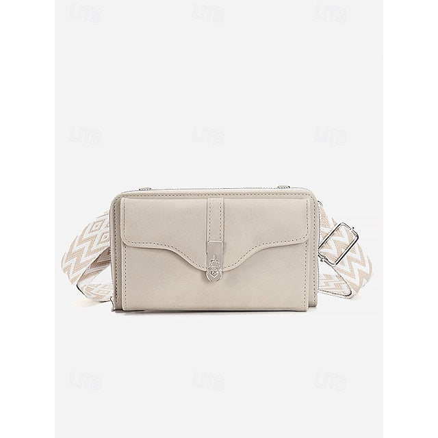 Crossbody Faux Geometric Bag Pattern with Leather