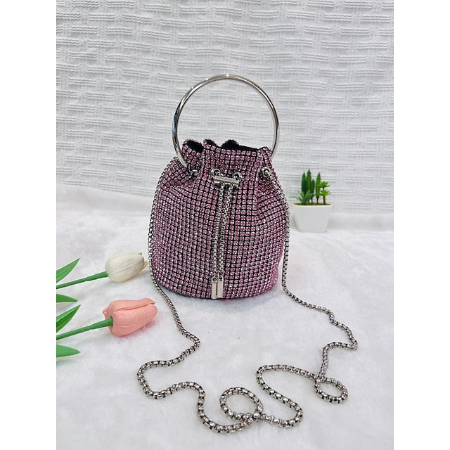 PU Bag Chain Clutch Evening Wedding Leather Party