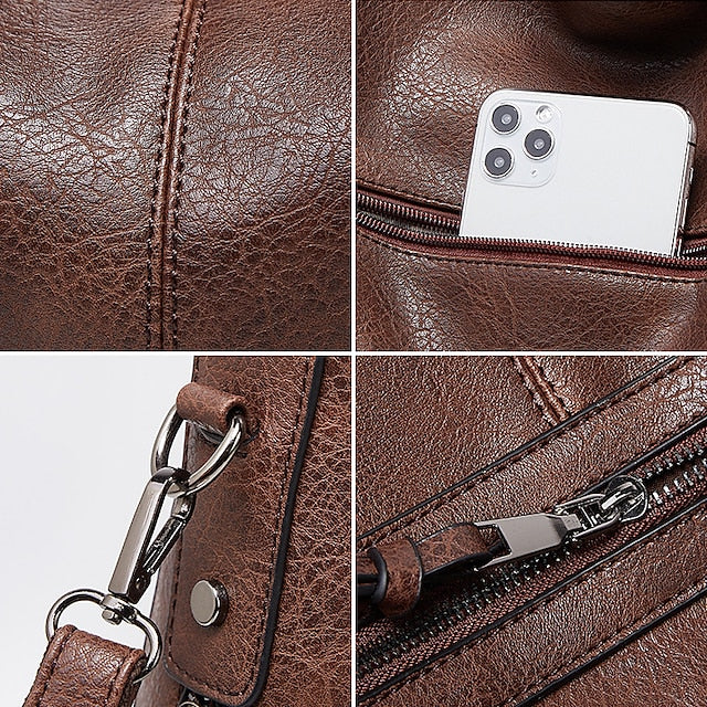 Bag PU Crossbody Leather Shoulder Hobo Tote