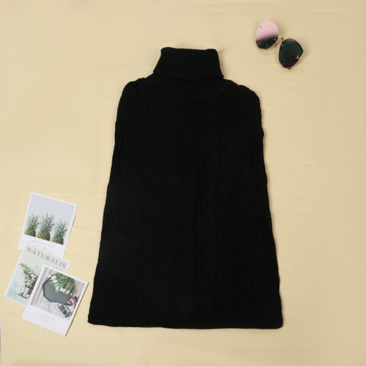 Florcoo High Neck Loose Cable Knit Sweater in 7 Colors