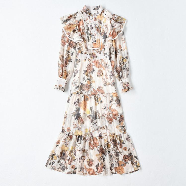 KittenAlarm - Lanice Floral Sheer Chiffon Maxi Dress