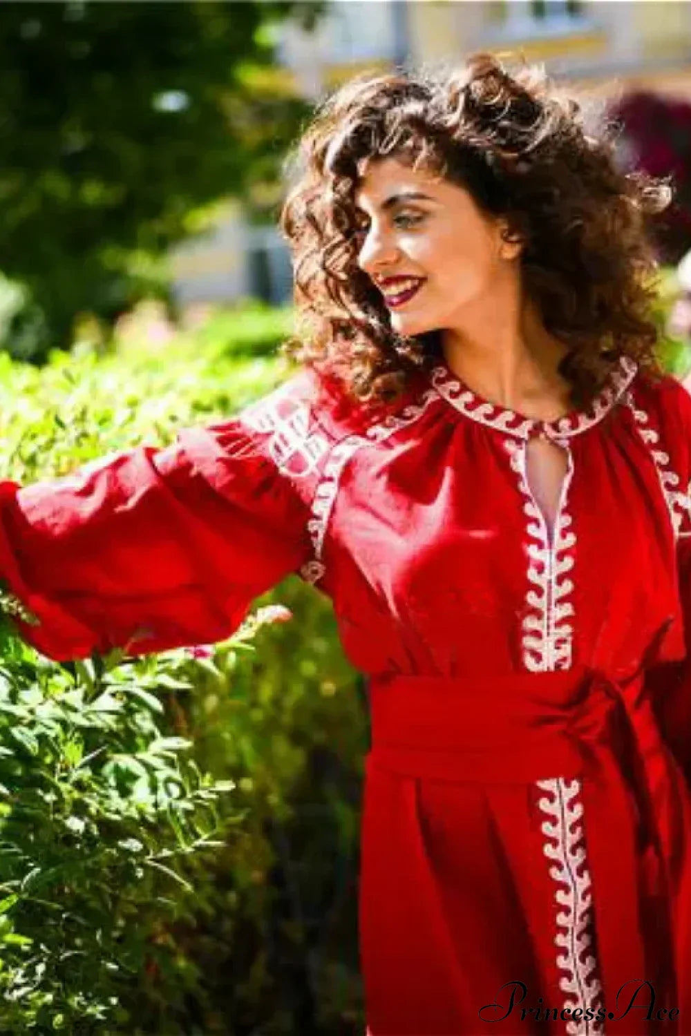 Lantern Sleeve Ethnic Tunic Boho Dress