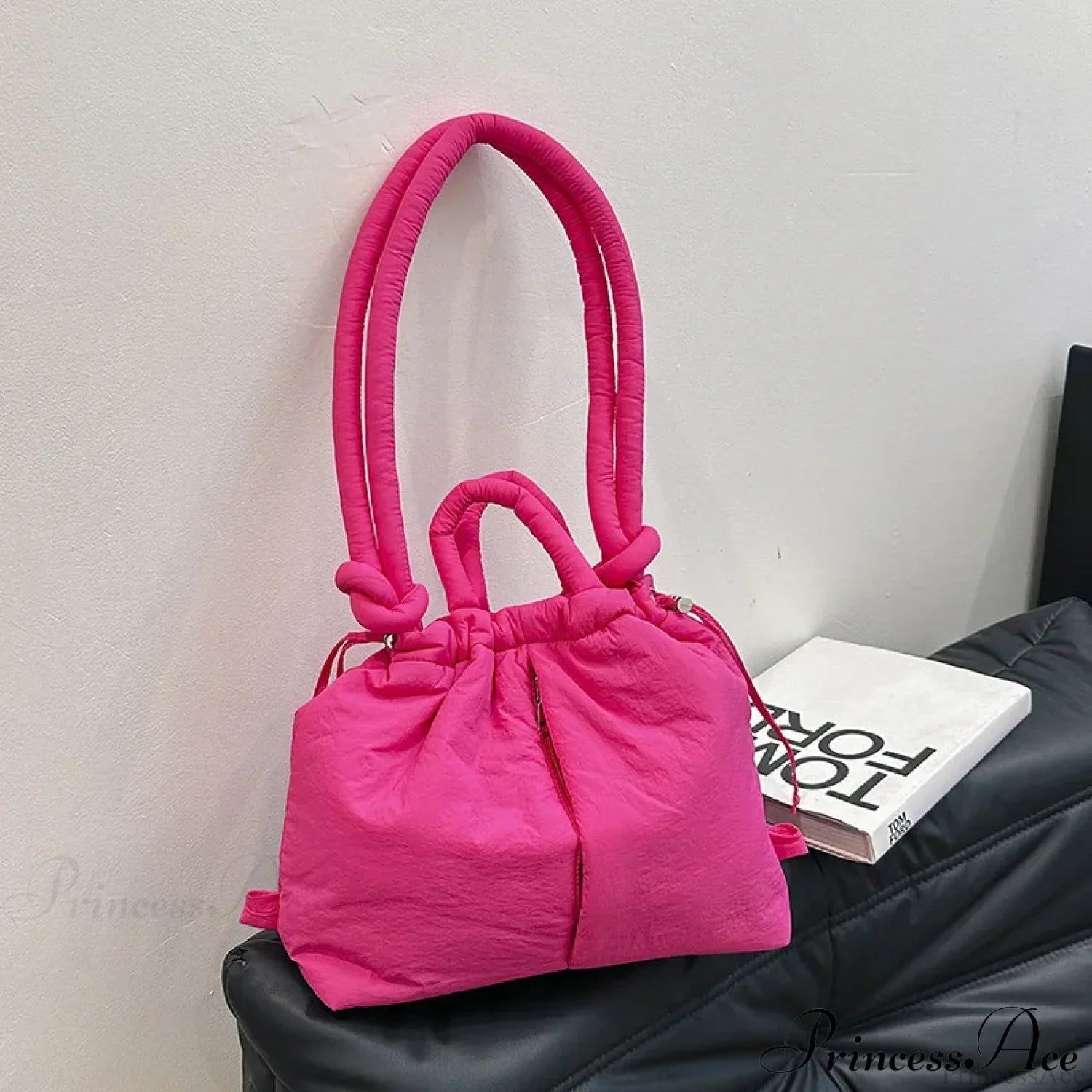 Large Capacity Puffer Nylon Tote Handbag Designer