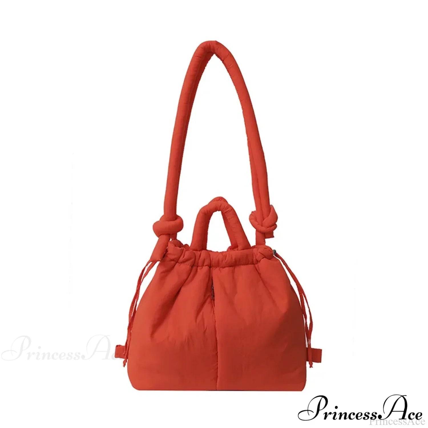 Large Capacity Puffer Nylon Tote Handbag Designer Orange handbag-250126