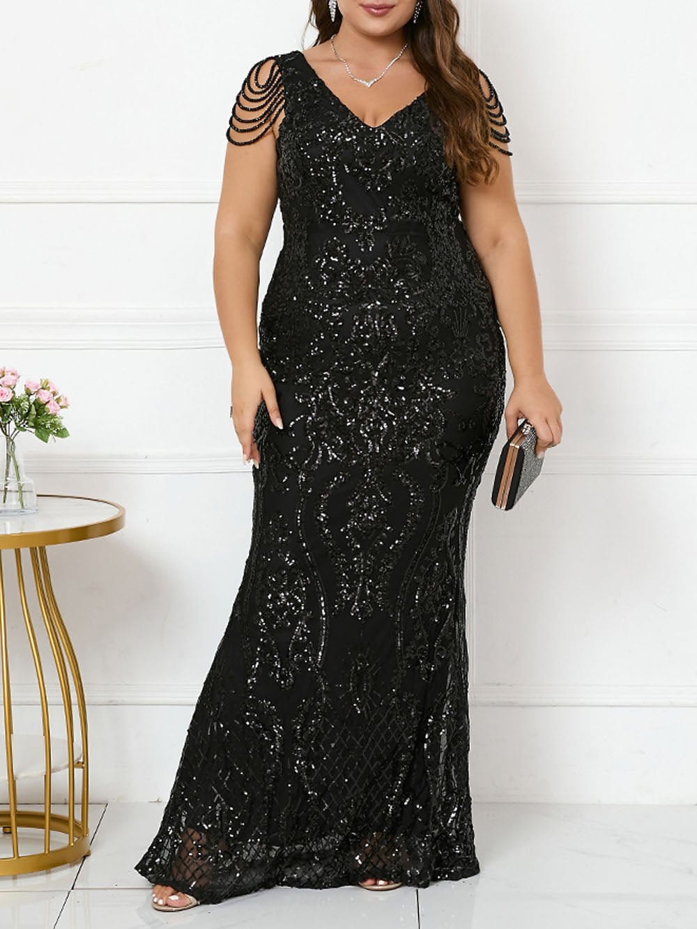 Sequin Maxi Dress - Fashionpara