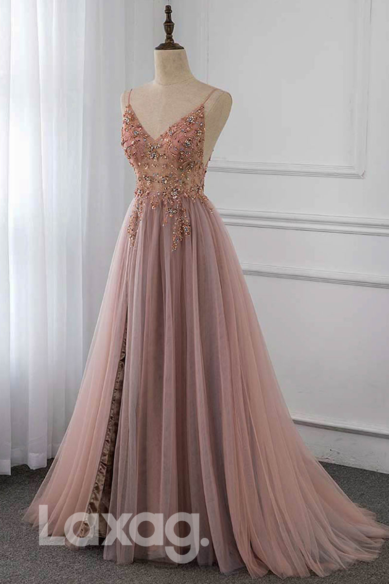 Embellished Sequined Illusion Straps Tiered Dress - Fashionpara