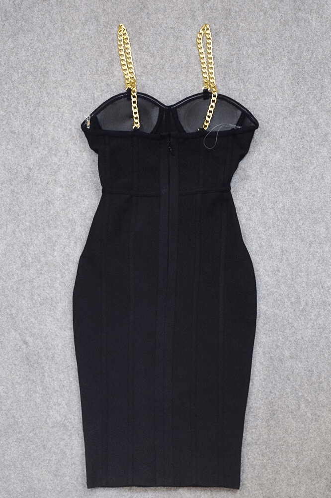 Leah Bodycon Dress - Classic Black - Fashionpara