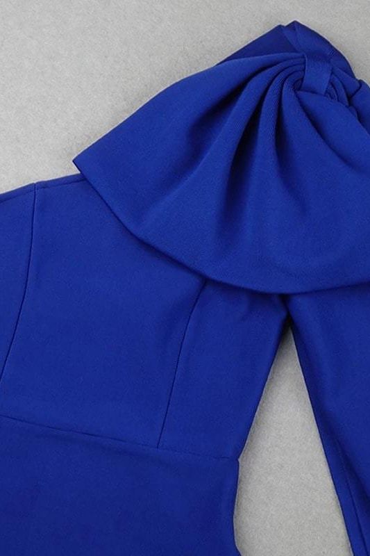 Lela Long Sleeve Bandage Midi Dress - Royal Blue - Fashionpara