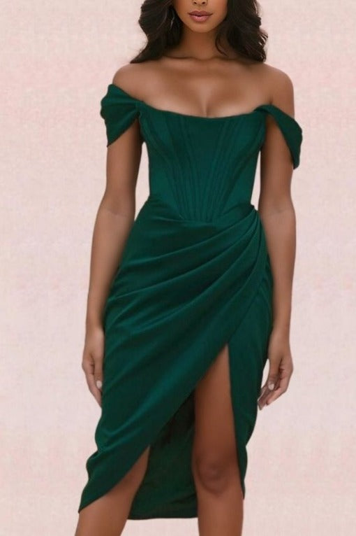 Leona Bodycon Dress - Emerald Green