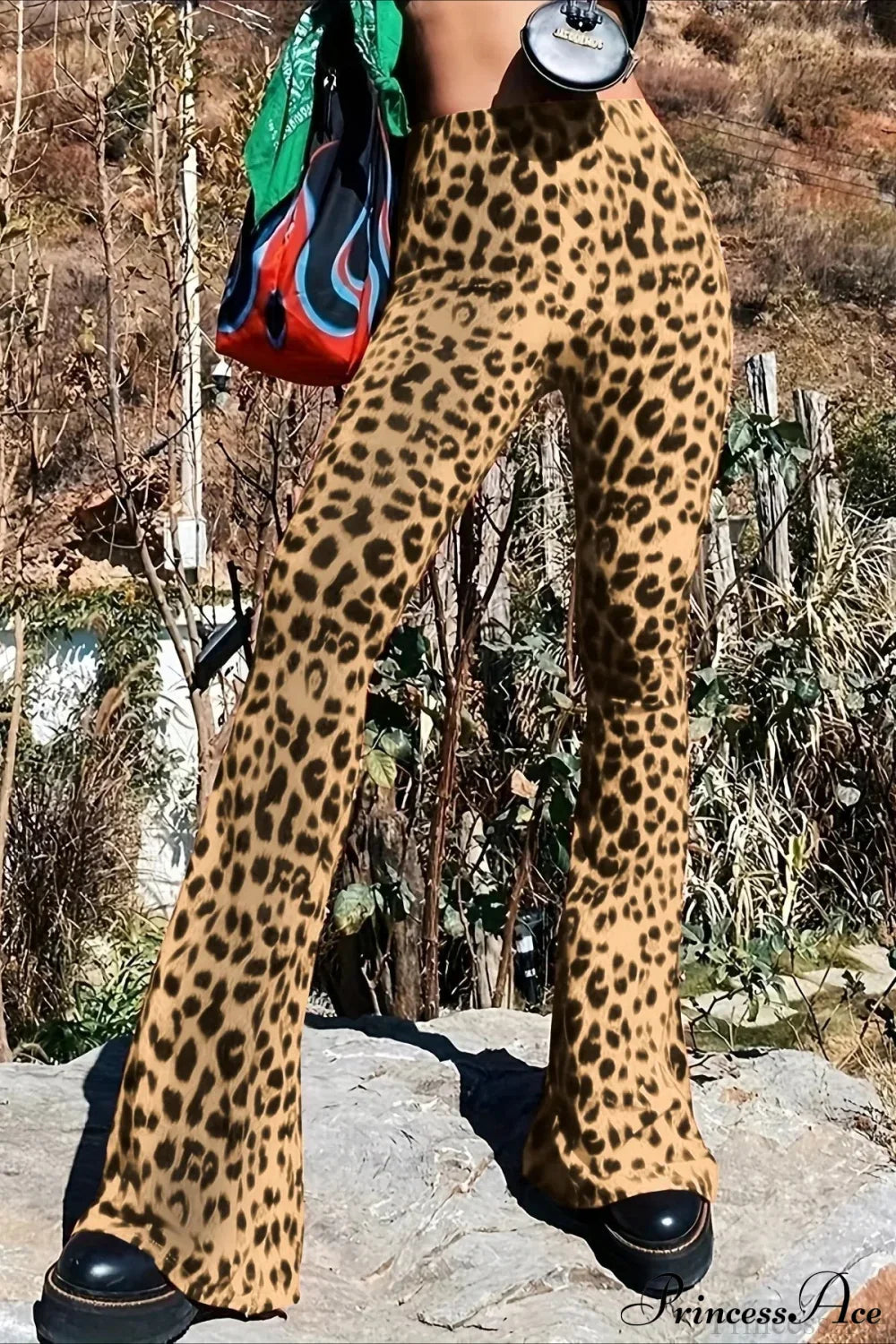 Leopard Print Flare Pant