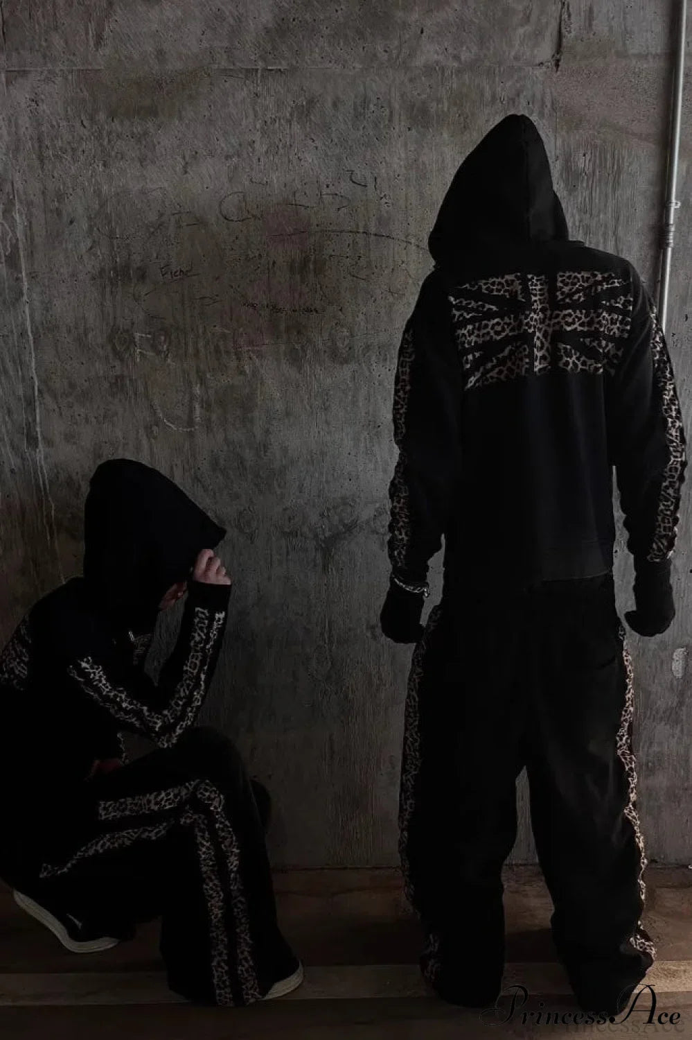 Leopard Print Y2K Street Zip-Up Hoodie