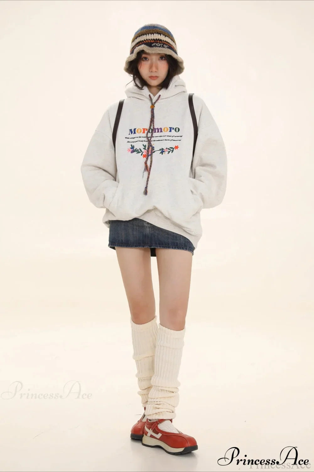 Letter Embroidery Relaxed Thickened  Hoodie