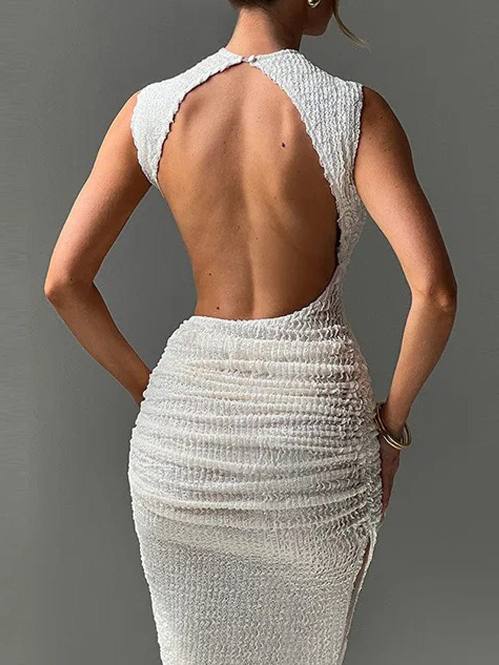 Bodycon Backless Maxi - Fashionpara