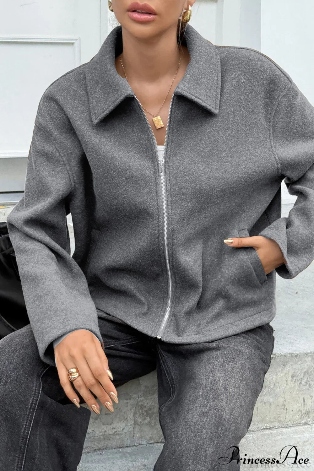 Elegant Long Sleeve Coat for All-Season Versatility