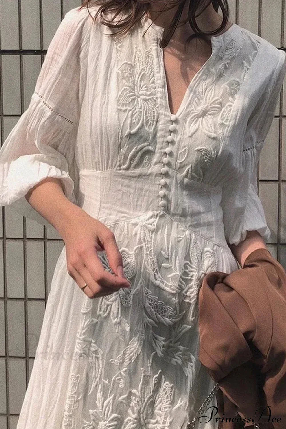 Long Sleeve Oversized Floral Ethnic Boho Dress