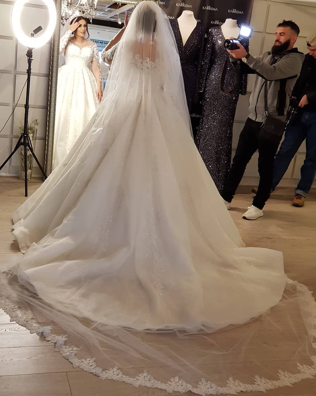 Long Sleeves Lace Plus Size Wedding Dress On Sale - Fashionpara