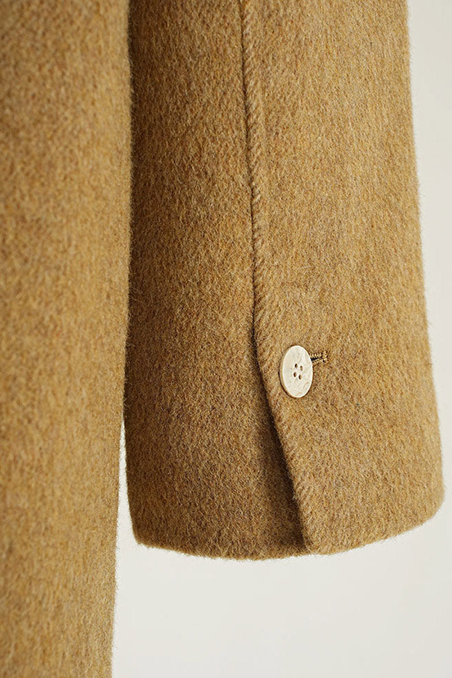 Luxury Double Breasted Wool Blend Scarf Coat for Elegance