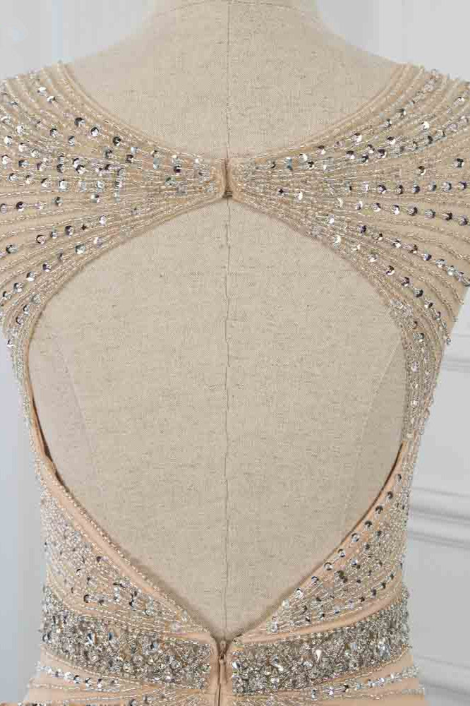 Luxury V-Neck Beadings Mermaid Prom Dresses with Crystals On Sale - Fashionpara