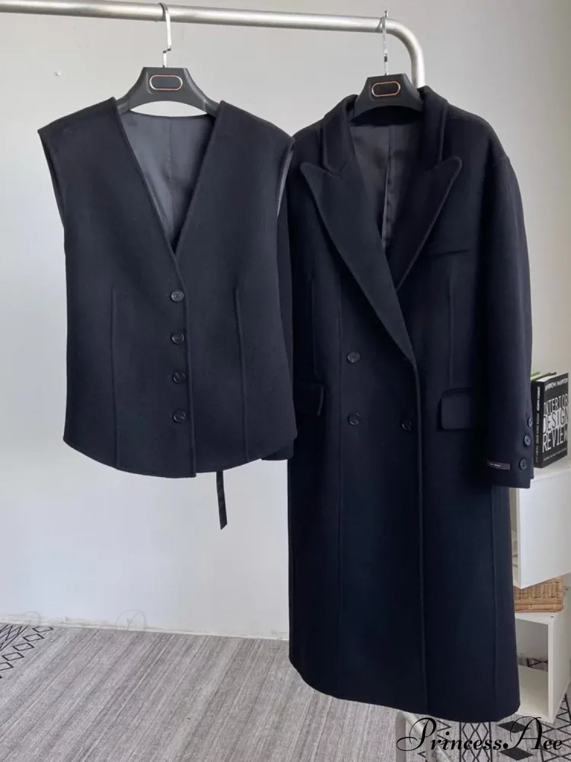 Luxury Wool Cashmere Double-Sided Overcoat
