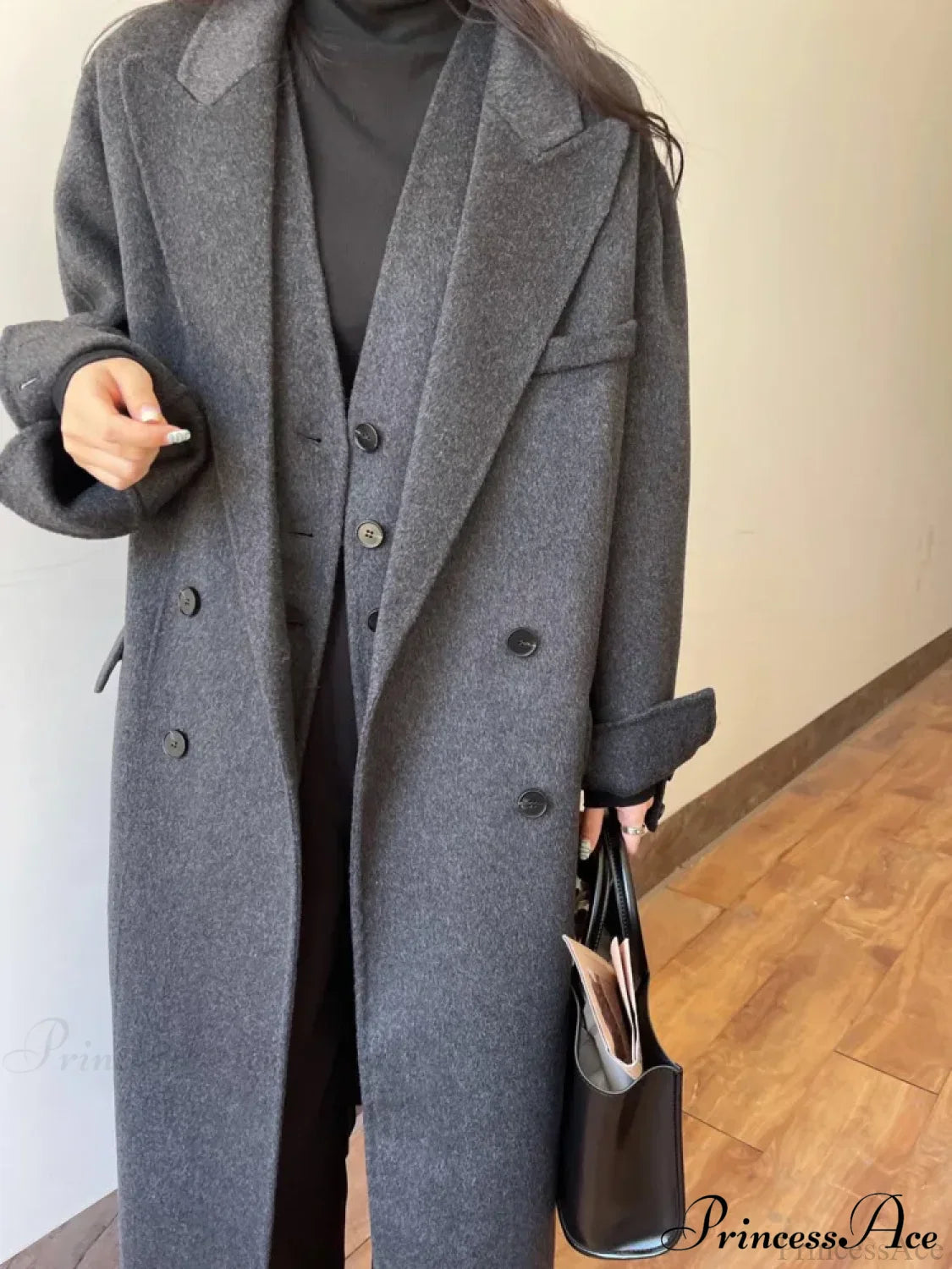 Luxury Wool Cashmere Double-Sided Overcoat