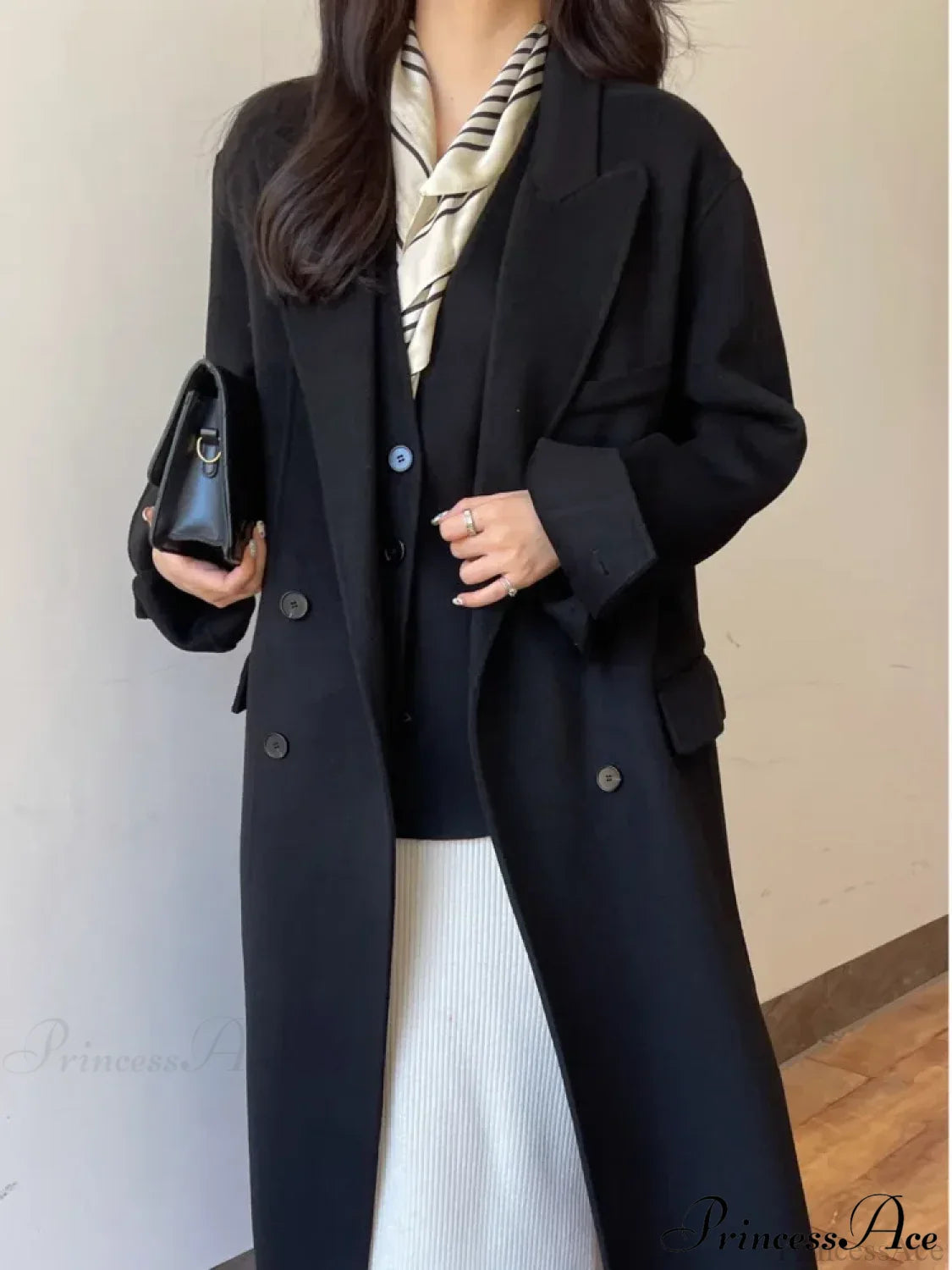 Luxury Wool Cashmere Double-Sided Overcoat
